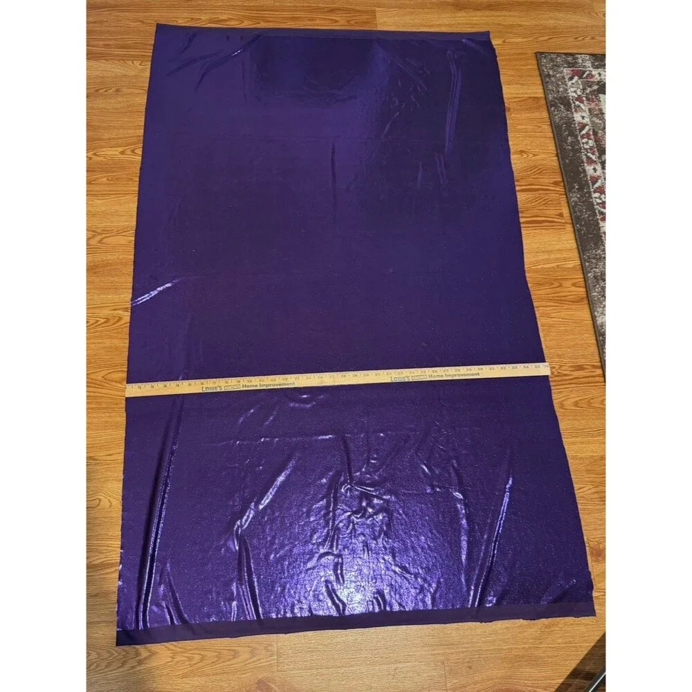 PURPLE FOIL SPANDEX COSTUME FABRIC STRETCH 58